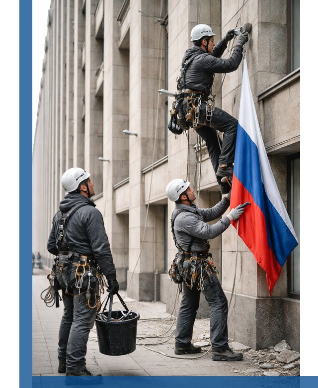 Профессиональная установка флагов на фасаде в Электростали