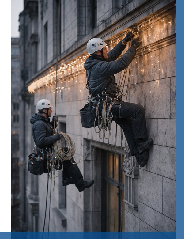 Монтаж новогодней иллюминации в Электростали от 8611 р. | ВЫСОТНИК-Элк