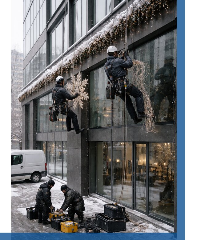 Демонтаж новогоднего оформления в Электростали от 5572 р. | ВЫСОТНИК-Элк