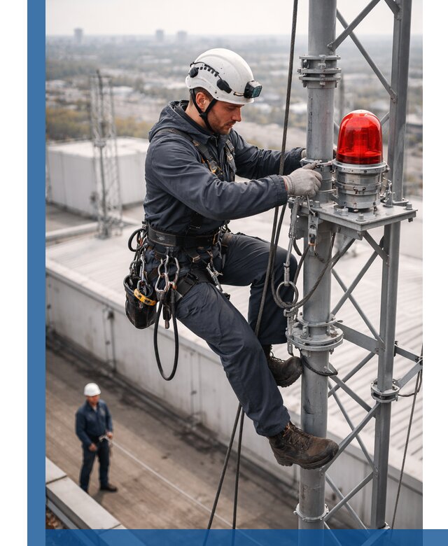 Монтаж заградительных огней и обслуживание объектов в Электростали