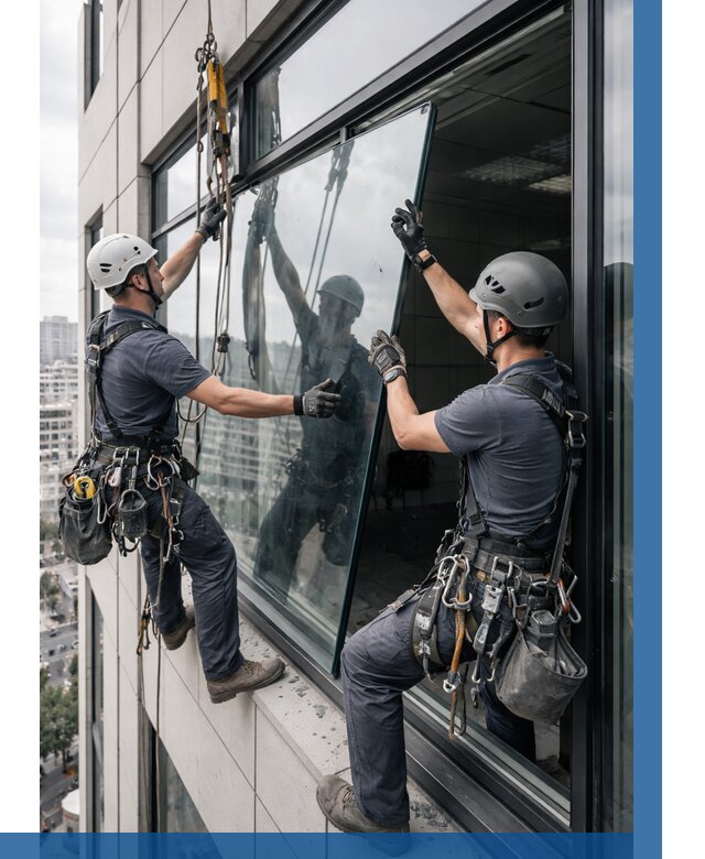 Замена стеклопакетов на высоте в Электростали от 5572 р. | ВЫСОТНИК-Элк