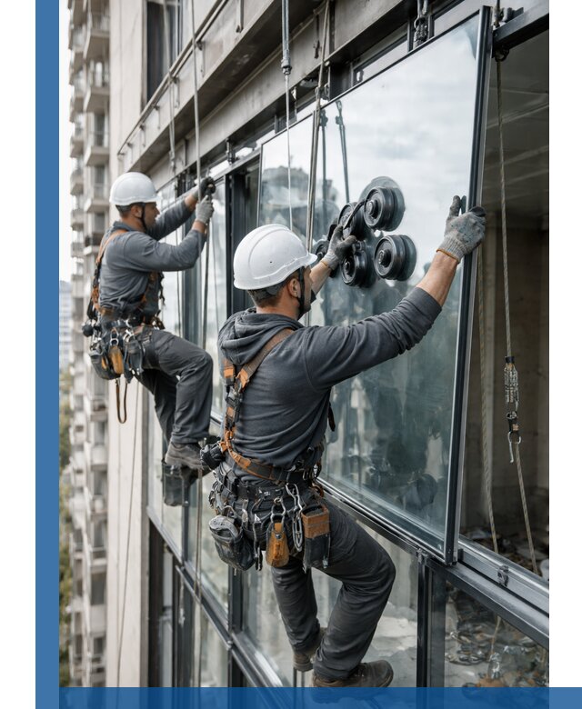 Витражное остекление фасадов и лоджий в Электростали под ключ