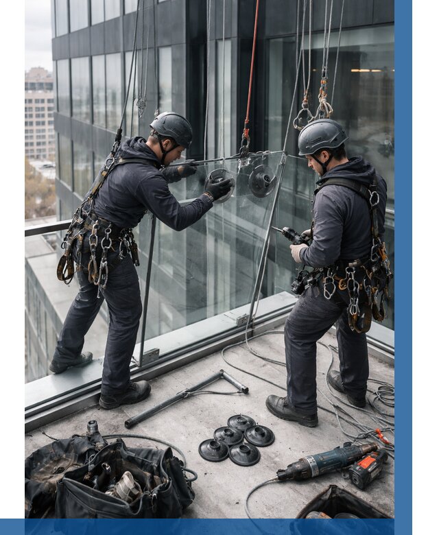 Монтаж стеклянных ограждений в Электростали от 2533 р. | ВЫСОТНИК-Элк