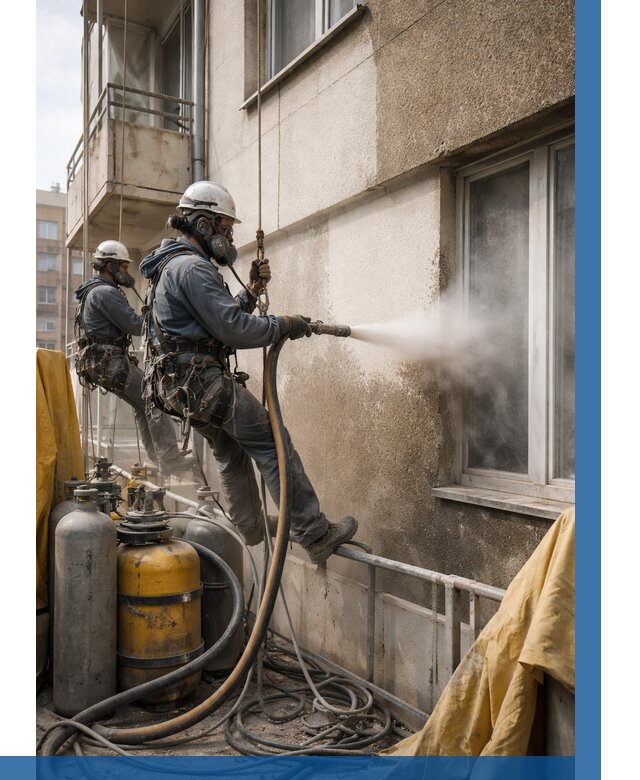 Пескоструйная очистка фасада в Электростали от 658 р. | ВЫСОТНИК-Элк