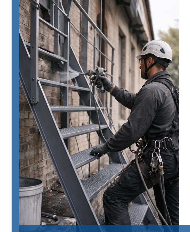 Покраска и антикоррозионная защита пожарных лестниц в Электростали