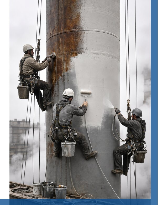 Покраска дымовых труб в Электростали от 8611 р. | ВЫСОТНИК-Элк