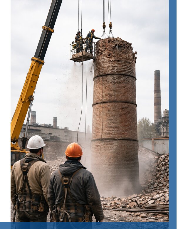 Демонтаж дымовой трубы в Электростали от 91170 р. | ВЫСОТНИК-Элк, смета