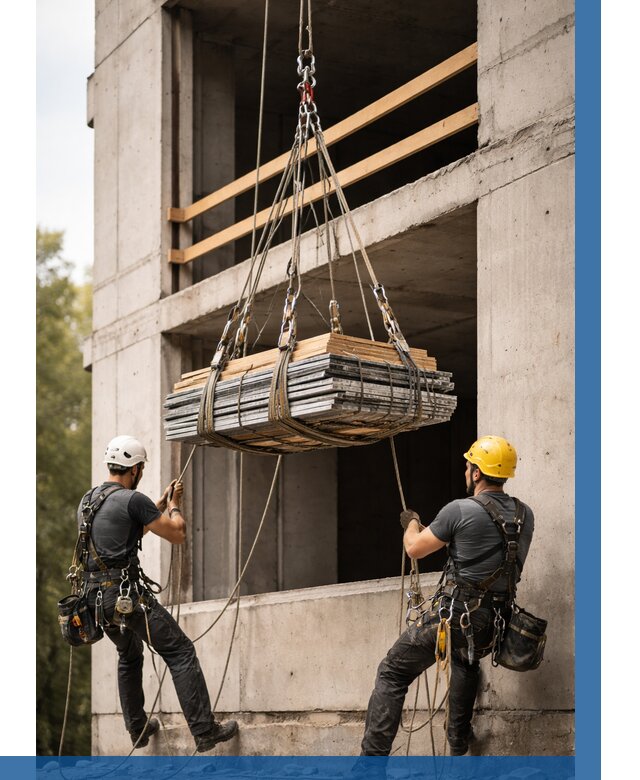 Подъем материала на этаж веревками в Электростали от 1520 р. | ВЫСОТНИК-Элк