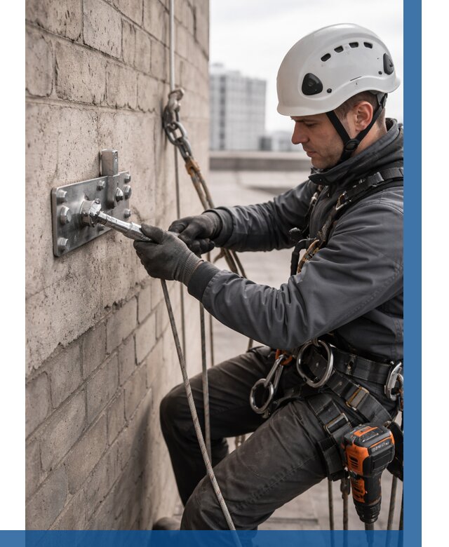 Установка анкерных точек в Электростали от 3546 р. | ВЫСОТНИК-Элк