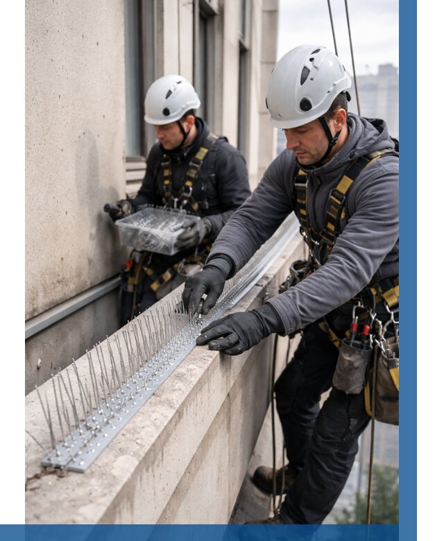 Установка шипов от птиц в Электростали от 861 р. | ВЫСОТНИК-Элк